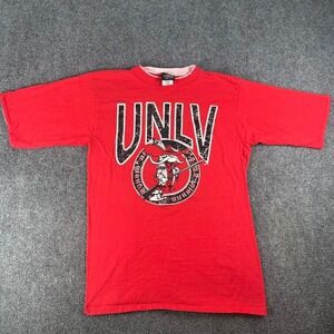 Vintage 80s UNLV Rebels Graphic Shirt Medium Men's Red College University Sports